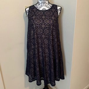 Navy lace dress